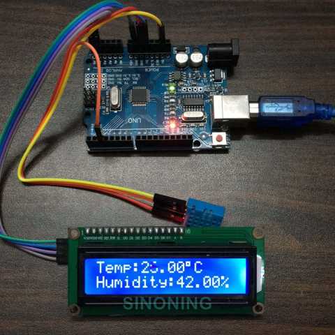 SNAR2 米思齐mixly 电子温湿度计 Arduino+LCD1602+DHT11 学习套件创客