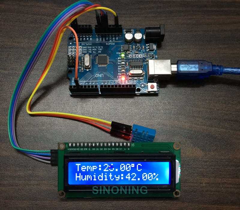 SNAR2 米思齐mixly 电子温湿度计 Arduino+LCD1602+DHT11 学习套件创客