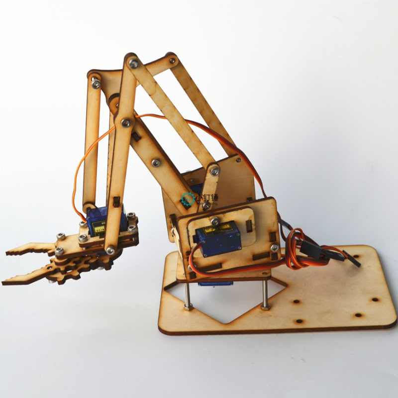 4自由度 木板舵机 机器人机械手臂 sg90 arduino 树莓派