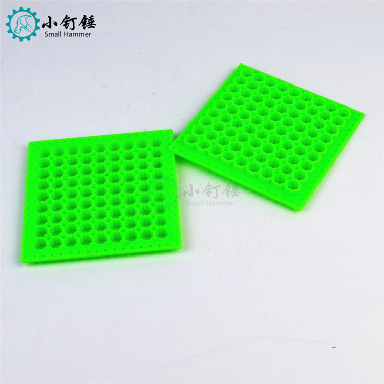 八角方板 绿 八角孔板 插孔板 塑料方板 科技积木零件 DIY材料