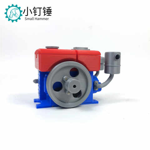 3D10 3d打印 手扶拖拉机 柴油机模型 发动机 单缸内燃机 礼物摆件模型