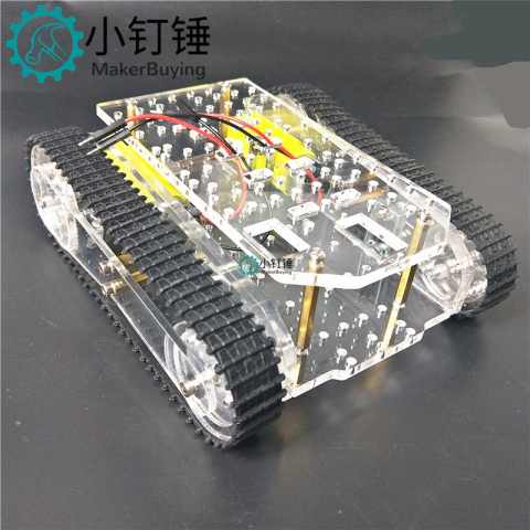 R4坦克机器人底盘亚克力透明 arduino智能小车 SN4600