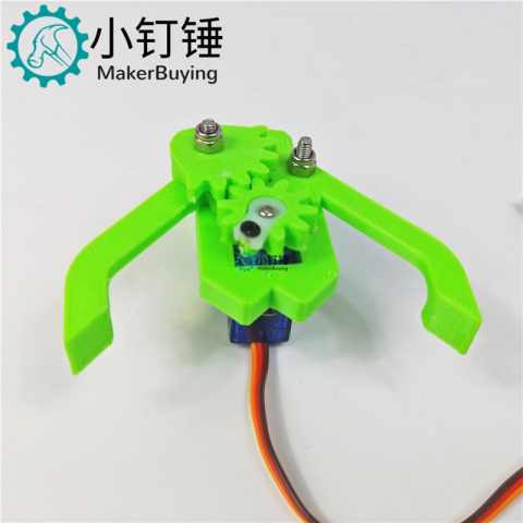 SNM2800 绿色小夹子新品机械爪机器人 sg90舵机