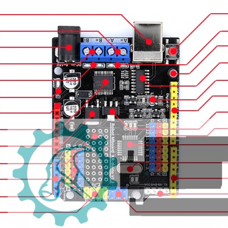 SNA187 开发板R3升级兼容Arduino小车 UNO带电机驱动芯片CH340 TB6612FNG