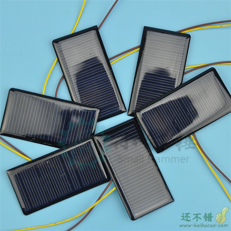 太阳能滴胶板 多晶太阳能电池板 5V 60MA 太阳能DIY用充电池片