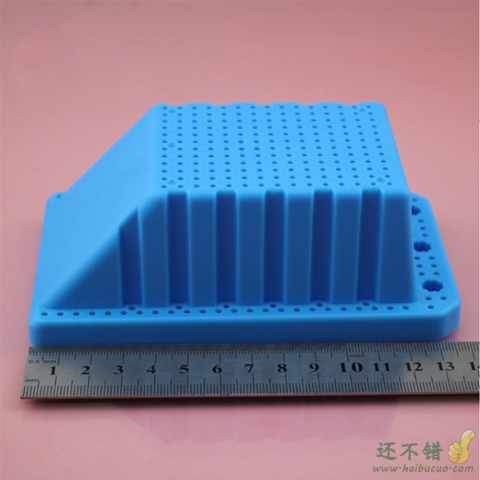 八角车斗 工程车斗 车船两用后斗 科技积木零件 DIY材料 蓝色