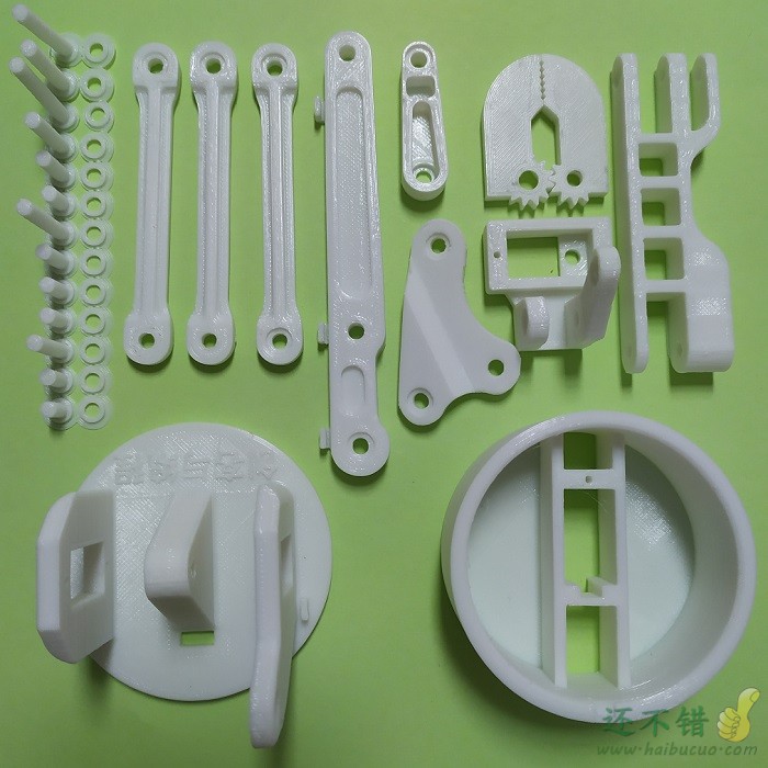3D打印白色四自由度机械臂 DIY机器人 拼装  3D打印产品 SG90