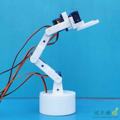 六自由度3D打印白色六轴机械臂 DIY机器人 拼装 3D打印产品 SG90