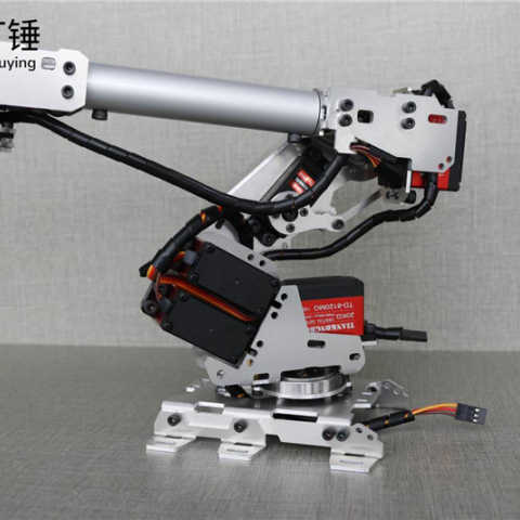 机械手臂金属铝合金 工业模型六轴机器人201 for arduino不带舵机