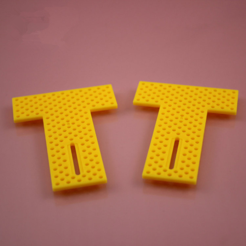 TXB7555黄 T型板 塑料板 积木板 蹉跎片 玩具配件 科技积木零件