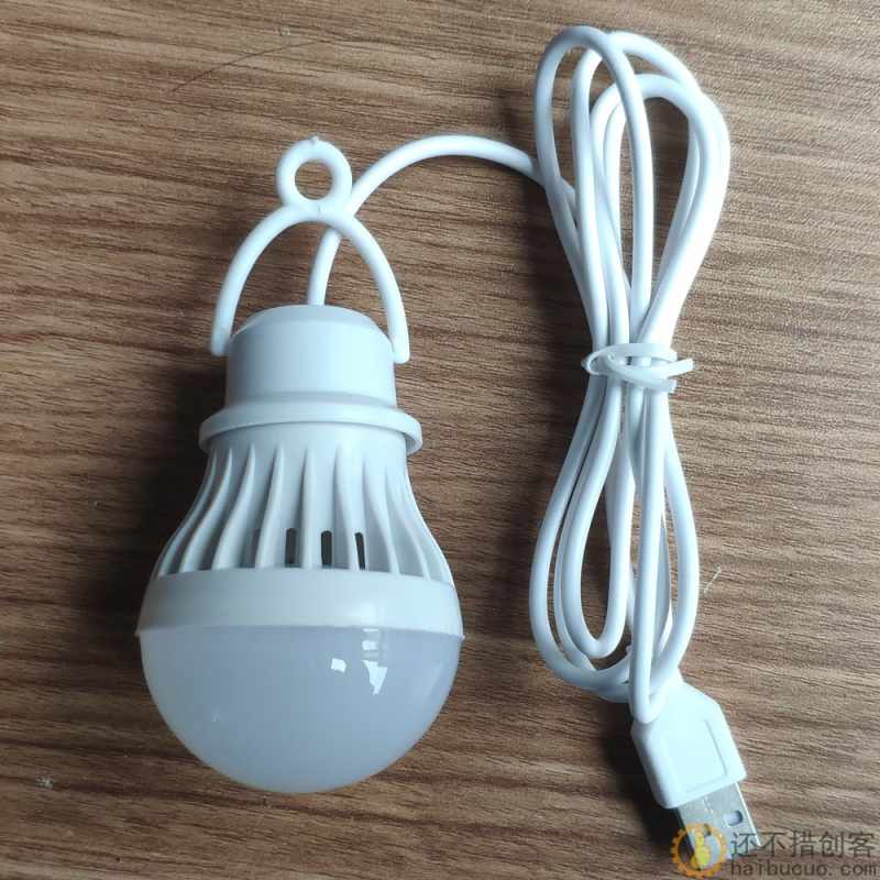 LED球泡灯 5V低压 USB球泡灯露营低压LED灯泡充电宝小夜灯USB灯泡