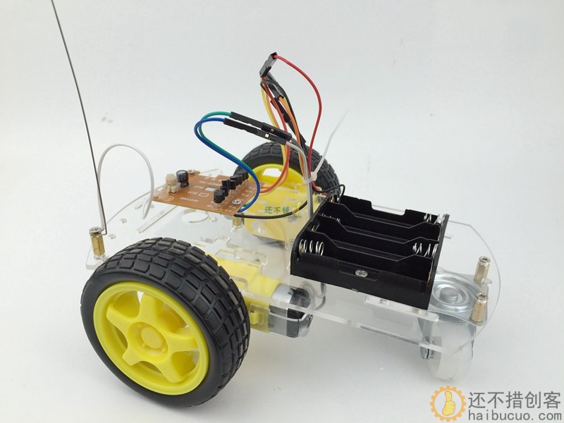 完整教程：拼装四通道遥控机器人小车DIY套件 电子积木 模型 SNP86