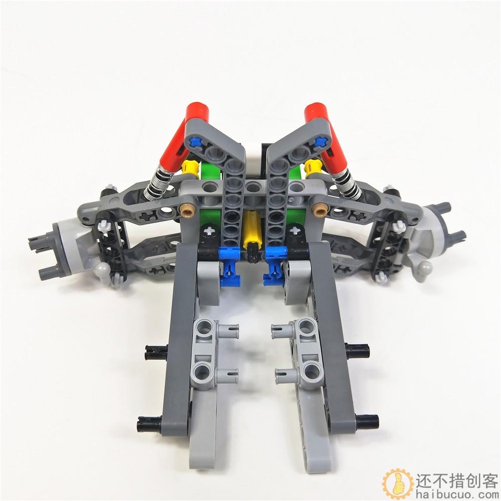 电动DIY科技拼装积木前轮转向带悬挂避震模型DIY玩具SNP78