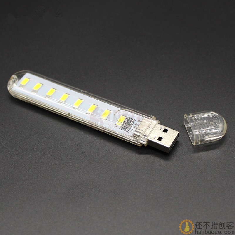 高亮度长条USB夜灯 DIY趣味电路制作笔记本灯 5v 发光夜灯模块SN362
