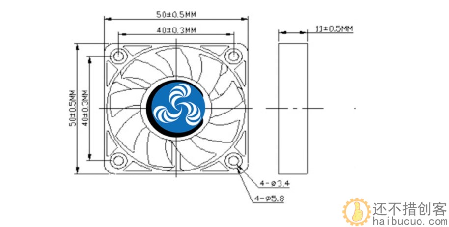 DC5010 5012散热风扇12V3D打印机充电器USB手机 散热 SN1061