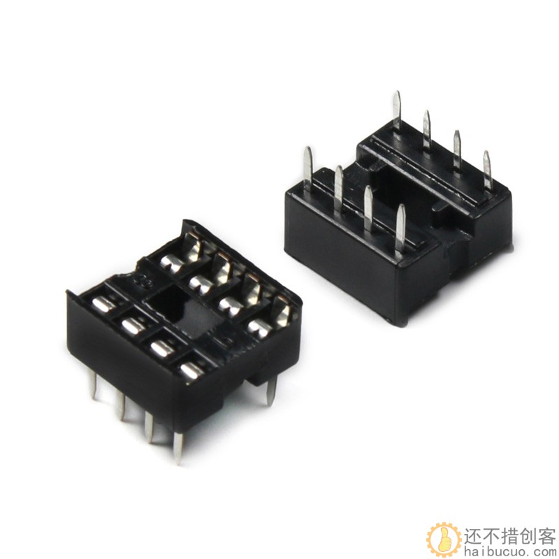 8P方孔 直插IC插座 DIP-8脚芯片底座电子集成电路连接器PCB线路板SND193 | 创造迷商城-还不错创客