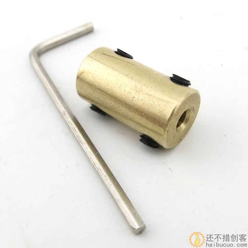 刚性联轴器 黄铜连轴 联轴节 3mm 一体式紧固式传动连接配件DIY