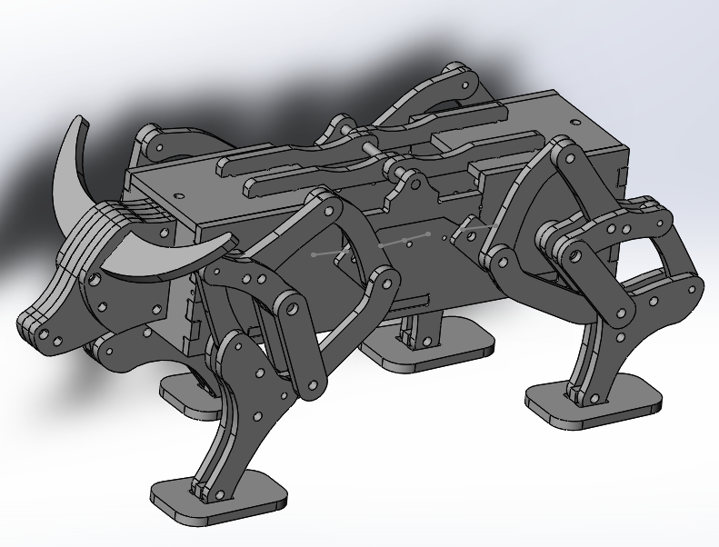 抖音网红玩具木牛流马 CAD 3D打印 图纸源文件 dwg SLDPRT