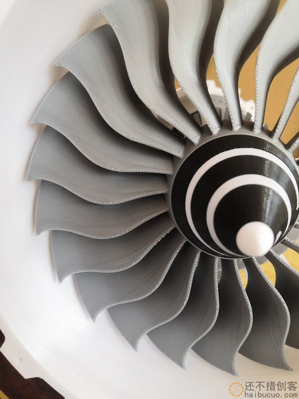 航空发动机模型飞机涡扇引擎用于教学原理演示3D打印 3D29