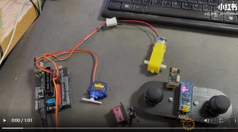 arduino nrf2401来实现控制四路舵机或者有刷无刷电调或者是马达