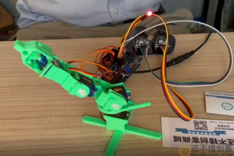 视频：SNAM6000 3D打印四自由度机械臂 DIY机器人 自动运行