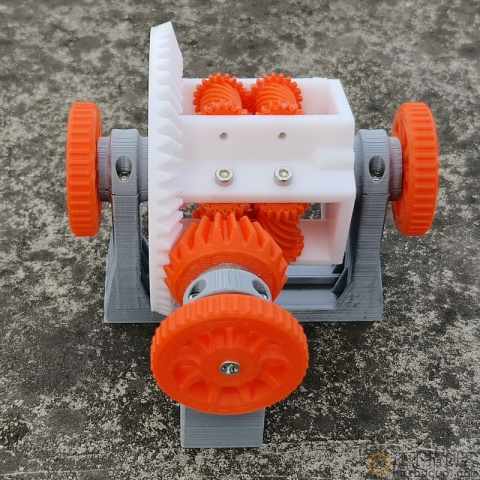 3d打印托森自锁差速器防滑中央差速器模型教学摆件原理3d30