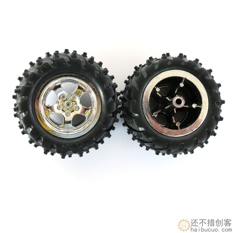 3*55mm越野车轮 玩具模型 DIY橡胶车轮 防滑车轮 科技小制作车轮W41