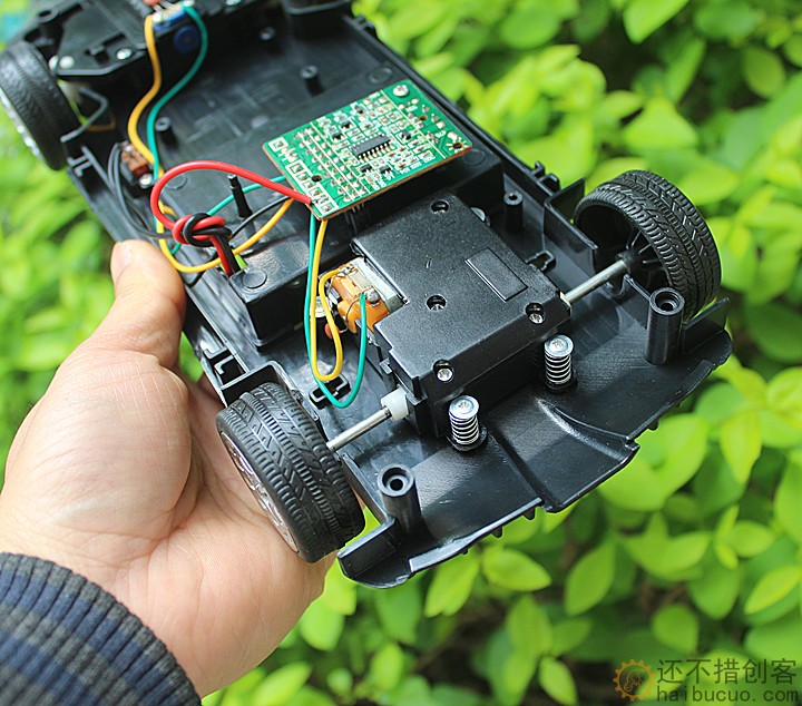 带转向电机和动力电机小车底盘玩具车DIY配件 SN1279