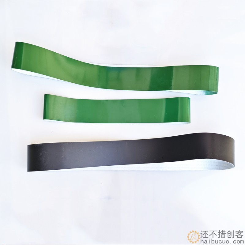 输送带传送带皮带耐磨绿色爬坡环形运输带无缝pvc防滑pu黑色