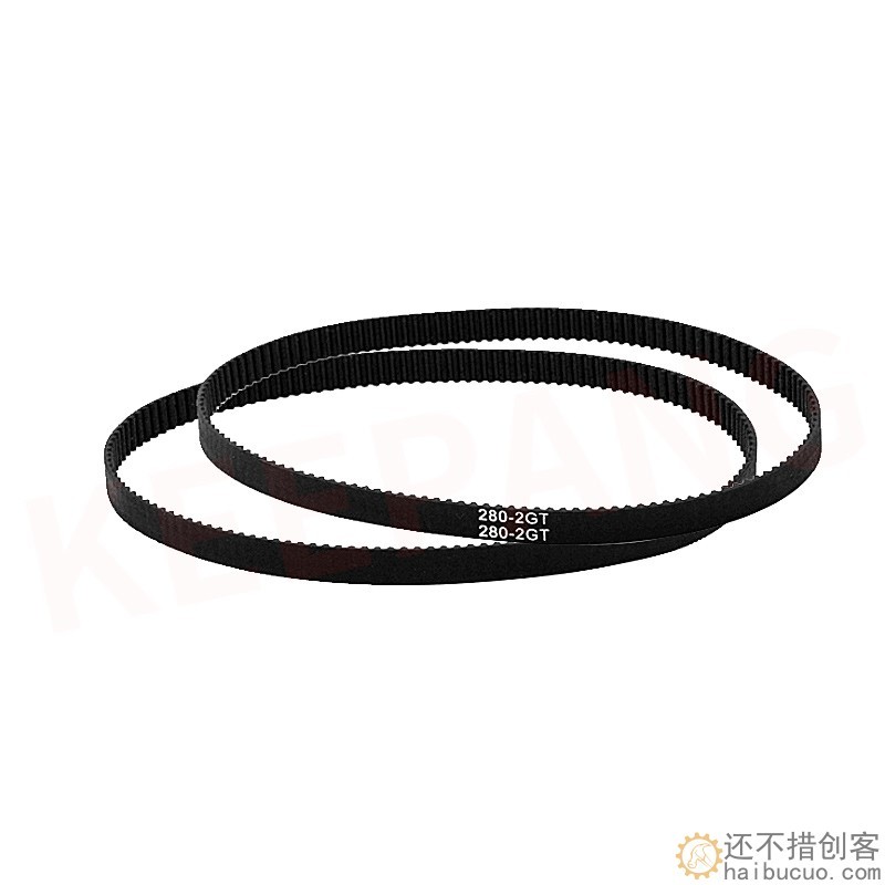 3D打印机2GT环形闭口闭环同步带 橡胶传动皮带gt2 周长280mmD51