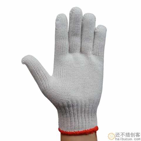 劳保手套耐磨工作冬季加厚薄款白棉纱修车工地干活建筑SN1318