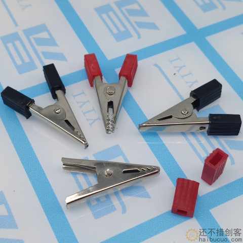 鳄鱼夹 铁皮铁夹 带塑料鳄鱼夹 电镀夹 小号32mm鳄鱼夹SN1320-sn1321