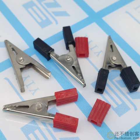 鳄鱼夹 铁皮铁夹 带塑料鳄鱼夹 电镀夹 小号32mm鳄鱼夹SN1320-sn1321