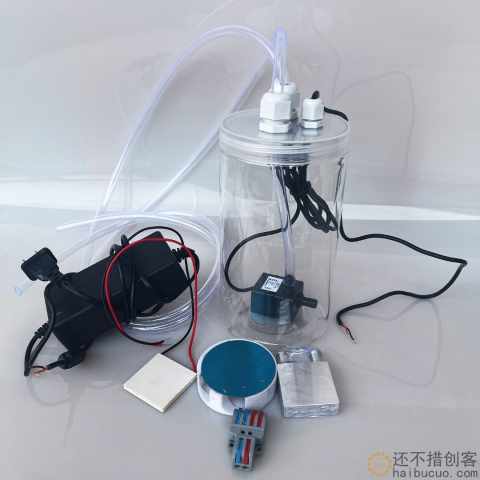 磁吸水冷手机平板散热器  手机散热水冷水箱12v水泵电脑散热XDC26